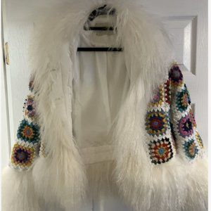 (SOLD) NWT Charlotte Simone Lucie Crochet Afghan Coat
